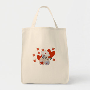 Teddy-Bärn-Krankenschwester-Liebe-T-Shirts und Tragetasche