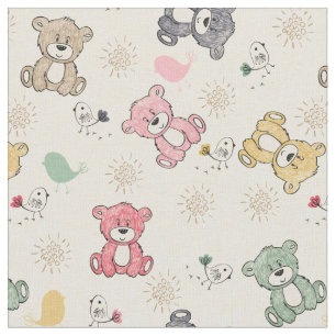 Teddy-Bärn-Land-rustikales Baby-Säuglings-Gesche Stoff