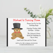 Teddy-Bärn-niedliches Einladung (Stehend Vorderseite)