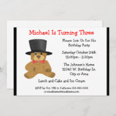 Teddy-Bärn-niedliches Einladung (Vorne/Hinten)