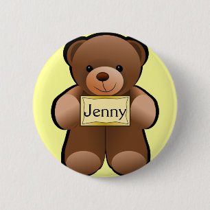 Teddy-Bärn-personalisiertes Knopf-Button Button
