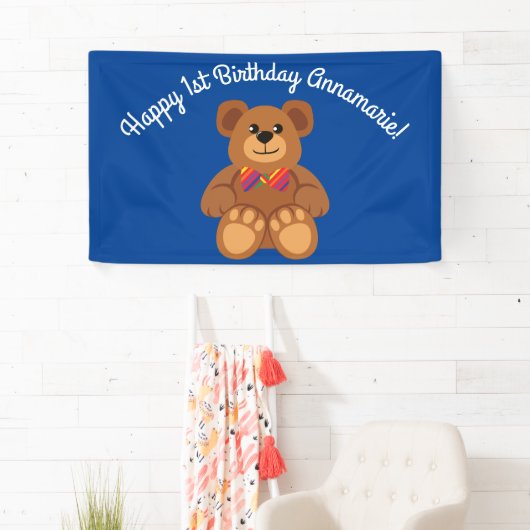 Teddy-Bärn-Regenbogen-niedliches 1. Banner (Insitu)
