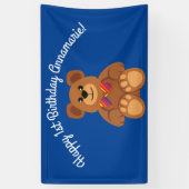 Teddy-Bärn-Regenbogen-niedliches 1. Banner (Vertikal)