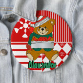 Teddy-Bärn-WeihnachtsStrumpf-Namen-Umbau-Knöpfe Button (Beispiel)