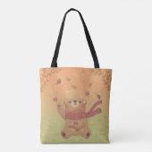 Teddy Bärs Herbstlaub Tasche (Rückseite)