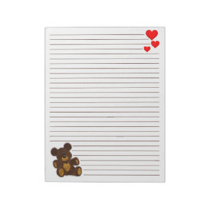 Teddy Bear - 11" x 8,5" Notepad Notizblock