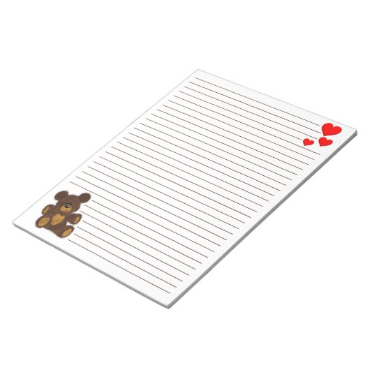 Teddy Bear - 11" x 8,5" Notepad Notizblock (angewinkelt)