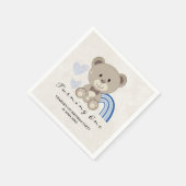 Teddy Bear 1. Geburtstag Blau Serviette (Ecke)