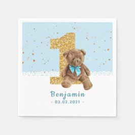 Teddy Bear 1. Geburtstag Napkins Serviette