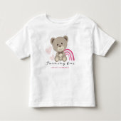 Teddy Bear 1. Geburtstag Pink Kleinkind T - Shirt (Vorderseite)