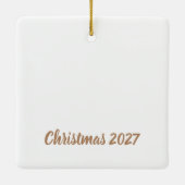 Teddy Bear 1. Weihnachten Keramikornament (Rückseite)