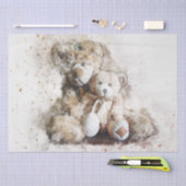 Teddy Bear 23 Aquarell Decoupage 15 x 20 Seidenpapier (Handwerk)