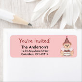 Teddy Bear 2 Birthday Party Address Labels (Insitu)