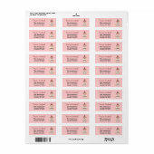 Teddy Bear 2 Birthday Party Address Labels (Vorne)