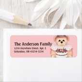 Teddy Bear 2 Birthday Party Address Labels (Insitu)
