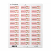 Teddy Bear 2 Birthday Party Address Labels (Vorne)