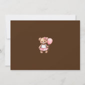 Teddy Bear 2. Geburtstagseinladung Einladung (Rückseite)