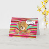 Teddy Bear 40. Geburtstag Spaß Karte (Gelbe Blume)