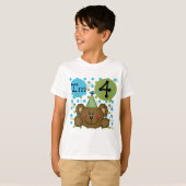 Teddy Bear 4. Geburtstag T - Shirt und Geschenke (Vorne ganz)