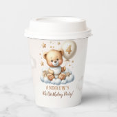 Teddy Bear 4th Birthday Party with Bear theme Pappbecher (Vorderseite)