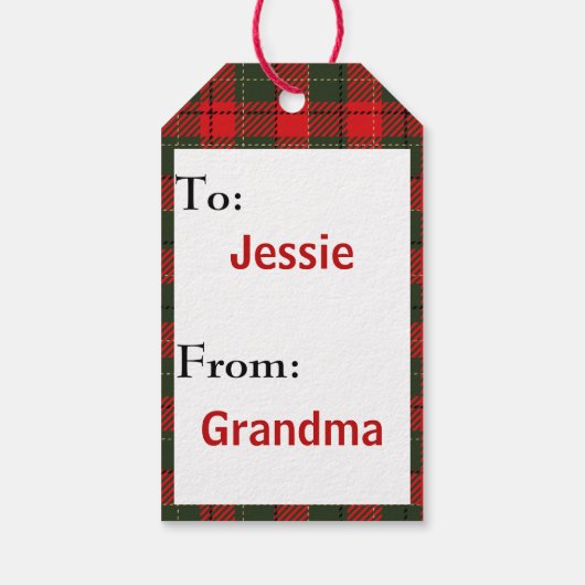 Teddy Bear Add Names Christmas Geschenkanhänger (Rückseite)