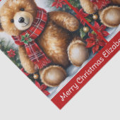 Teddy Bear Add Names Cute Christmas Seidenpapier (Detail)