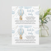 Teddy Bear Adventure erwartet Buch für Baby Shower Einladung (Stehend Vorderseite)