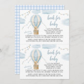 Teddy Bear Adventure erwartet Buch für Baby Shower Einladung (Vorne/Hinten)