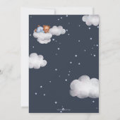 Teddy Bear Air Ballon Bearly Wait Baby Dusche Einladung (Rückseite)