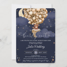 Teddy Bear Air Ballon Twinkle Star Baby Dusche Einladung