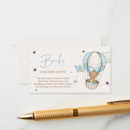 Teddy Bear Air Balloon Baby Showbuchanfrage Begleitkarte