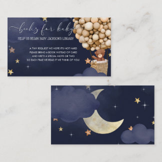 Teddy Bear Air Balloon Bücher für Babyanfrage Begleitkarte