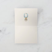 Teddy Bear Air Hot Balloon Baby Dusche Vielen Dank Dankeskarte (Innenseite)