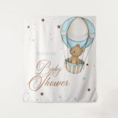 Teddy Bear Air Hot Balloon Babydusche warten Wandteppich (Vorderseite)