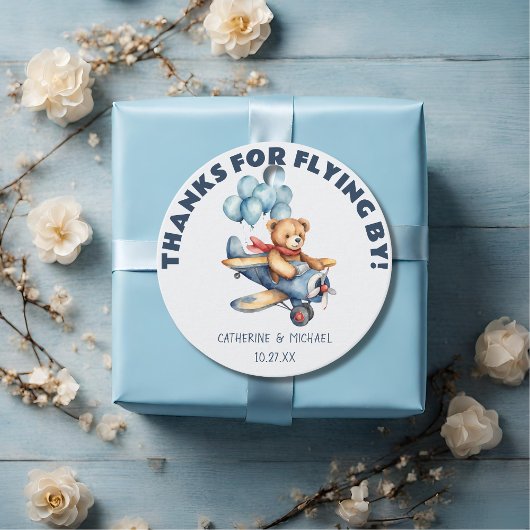 Teddy Bear Airplane Balloons Boy Baby Shooter Geschenkanhänger