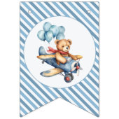 Teddy Bear Airplane Balloons Boy Baby Shooter Wimpelkette (Erste Fahne)