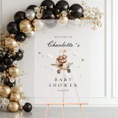 Teddy Bear & Airplane Begrüßungsdusche Acrylschild