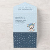 Teddy Bear Airplane Windeln Raffle und Babydusche All In One Einladung (Außenbereich)