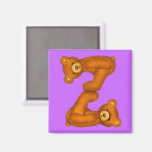 Teddy Bear Alphabet ~ Letter Z Magnet (Vorderseite/Rückseite)