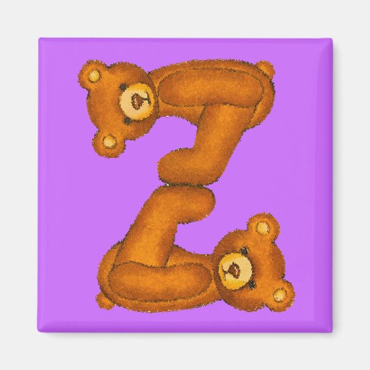 Teddy Bear Alphabet ~ Letter Z Magnet (Vorne)