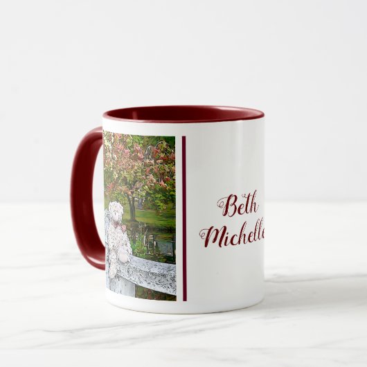 Teddy Bear am Teich Tasse (Vorderseite Links)