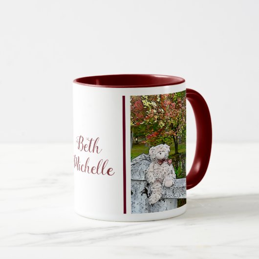 Teddy Bear am Teich Tasse (VorderseiteRechts)