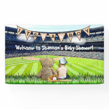 Teddy Bear and Baby Baseball Field Baby Show