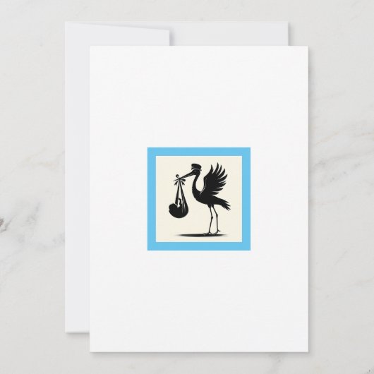 Teddy Bear and Baby Blocks Boy Baby Shooter Einladung (Rückseite)