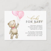 Teddy Bear and Balloons Books Request Card Begleitkarte (Vorderseite)
