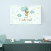 Teddy Bear and Blue Balloons Baby Dusche Party Banner (Messeveranstaltung)