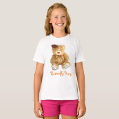 Teddy Bear and Butterfly T for Girls T-Shirt (Vorne ganz)