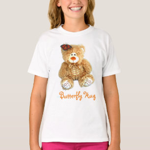 Teddy Bear and Butterfly T for Girls T-Shirt