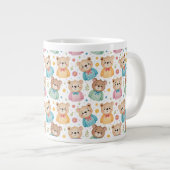 Teddy bear and flowers Jumbo-Tasse (Vorderseite Rechts)