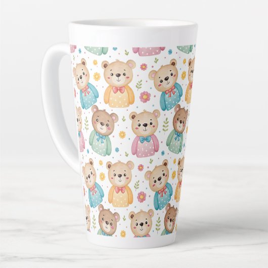 Teddy bear and flowers milchtasse (Linke Ecke)